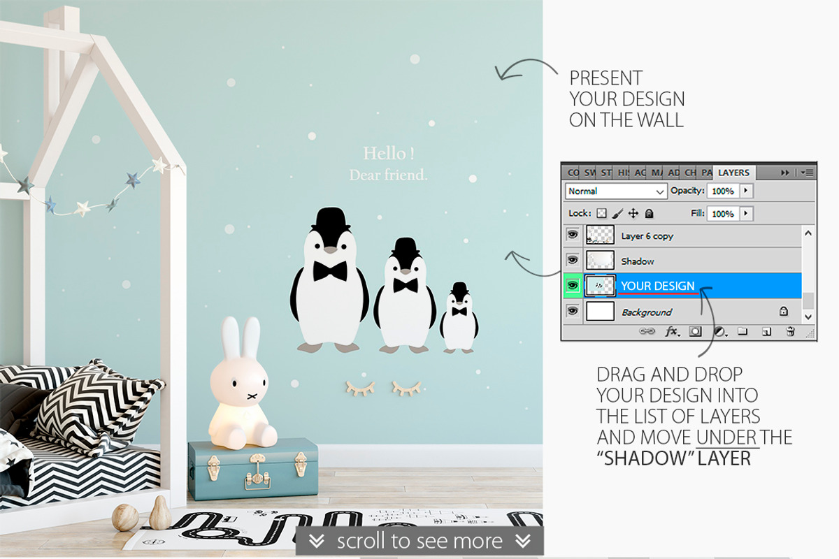 KIDS WALL & FRAMES Mockup Bundle - 3, a Print Template by Yuri-U (Photo 4 of 33)