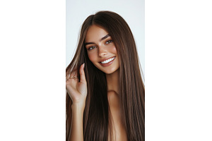 Happy woman with long hair, a Beauty & Fashion Photo by Beautiful things