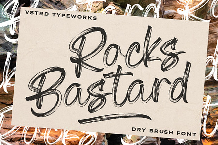 Rocks Bastard - Dry Brush Font