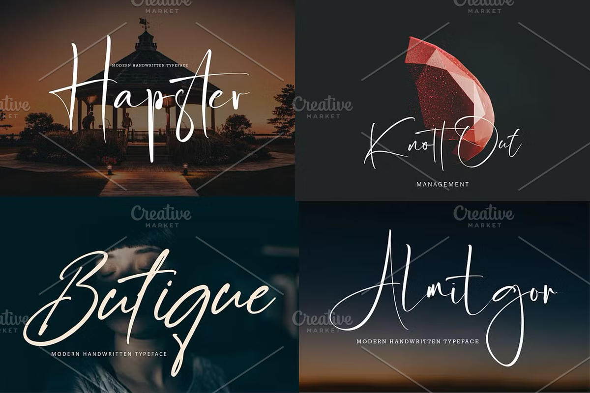 300+ Modern Handwritten Script Fonts, a Script Font by ThePhoton (Photo 3 of 7)