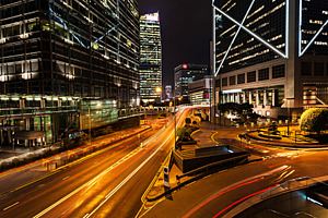 Night traffic, a Photo by saiko3p