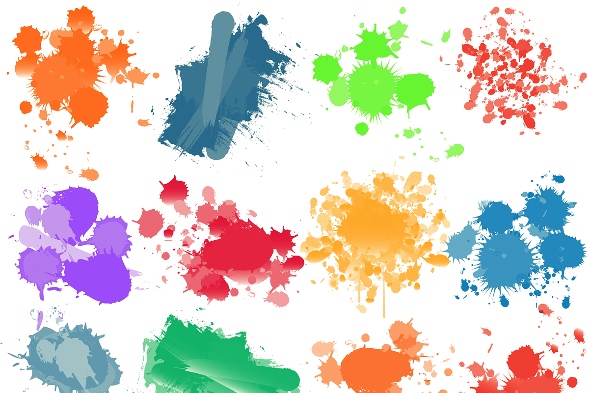 Paint Splatters Photoshop Brushes, a Brush Add-On by PinkPueblo (Photo 2 of 2)