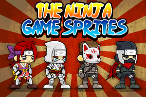 The Ninja - Game Sprites, an Illustration by pzUH
