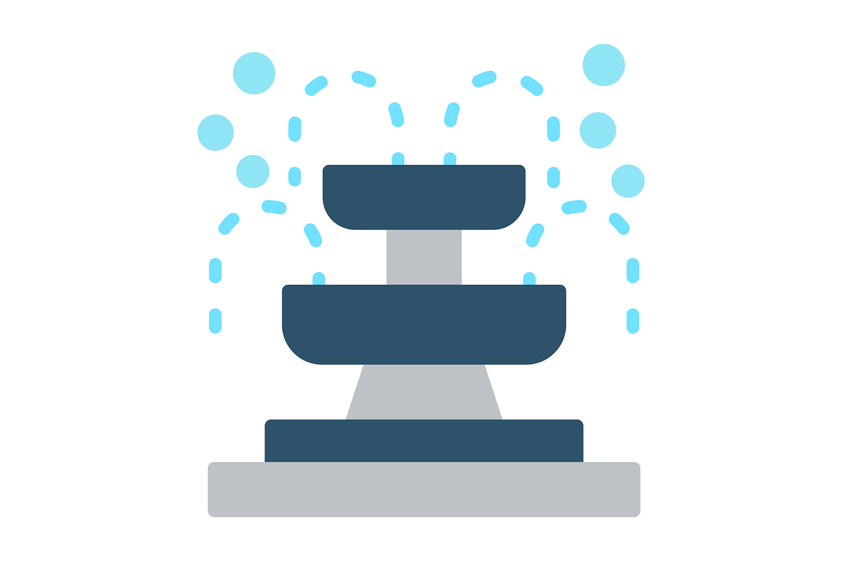 Fountain Flat Icon, a Duotone Icon by Pexelpy (Photo 2 of 2)