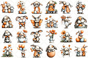 Whimsical Easter Bunny Clipart PNG, an Illustration by Black Bird Studio (Thumbnail 2 of 5)