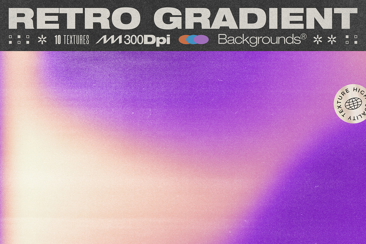 Retro Gradient Backgrounds, a Background Graphic by Bitstate Design (Photo 1 of 3)