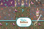 Retro Roller Skates Doodle Patterns, a Pattern Graphic by Sketchbook Designs (Thumbnail 7 of 10)