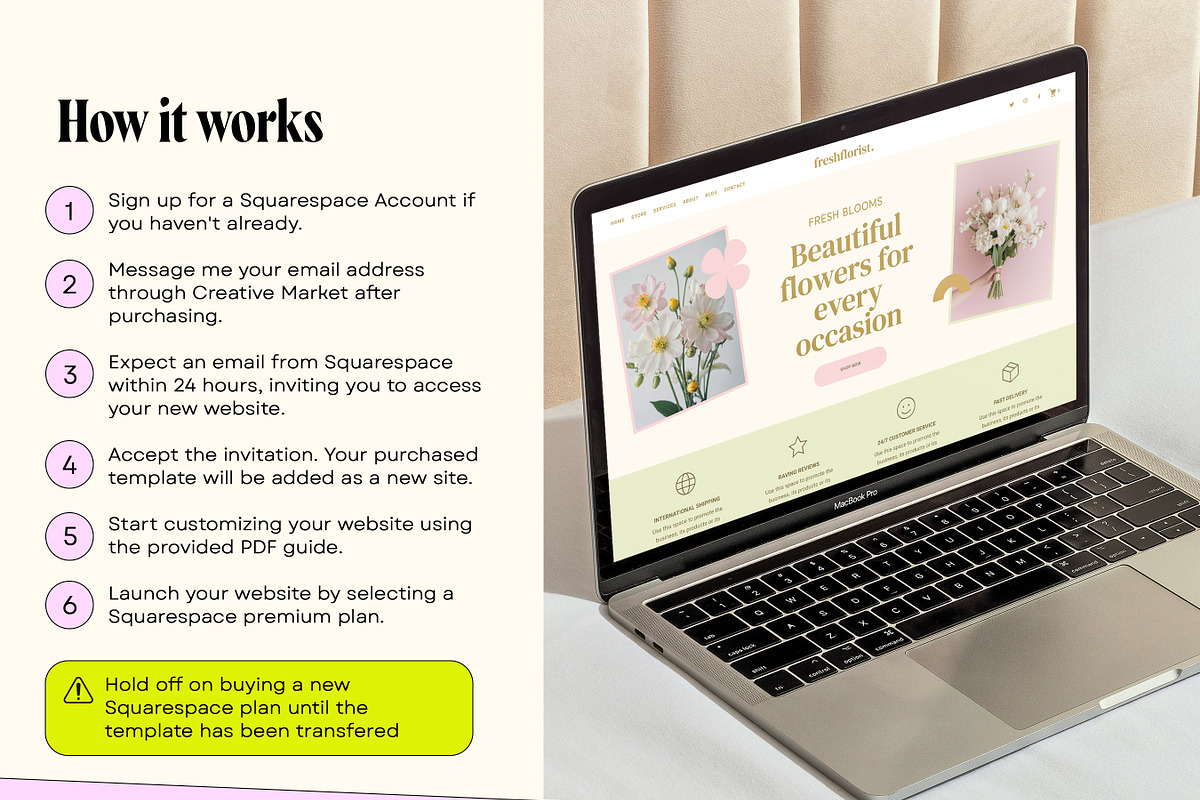 Florist Flower Squarespace Website, a Squarespace Template by Template Twist Shop (Photo 5 of 10)