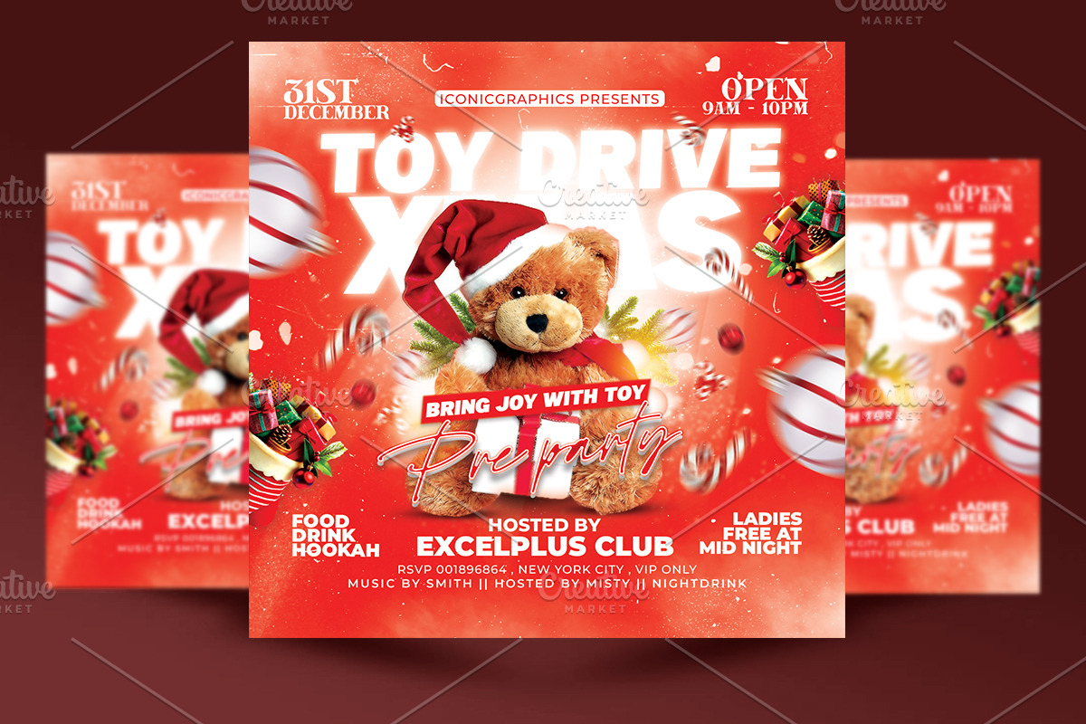 10 Christmas Party Flyer Bundle, a Flyer Template by RTXdesinger99 (Photo 3 of 11)