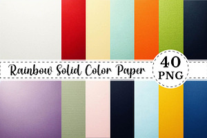 Rainbow Solid Color Digital Paper
