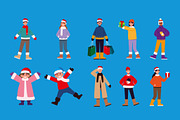 Christmas People Illustration Set, a Templates & Theme by studiogstock (Thumbnail 2 of 2)