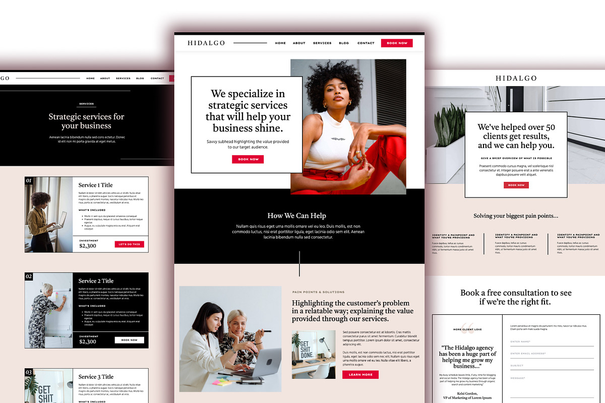 Showit Template for Small Businesses, a Websites & App Template by Amanda Pena Design (Photo 3 of 7)