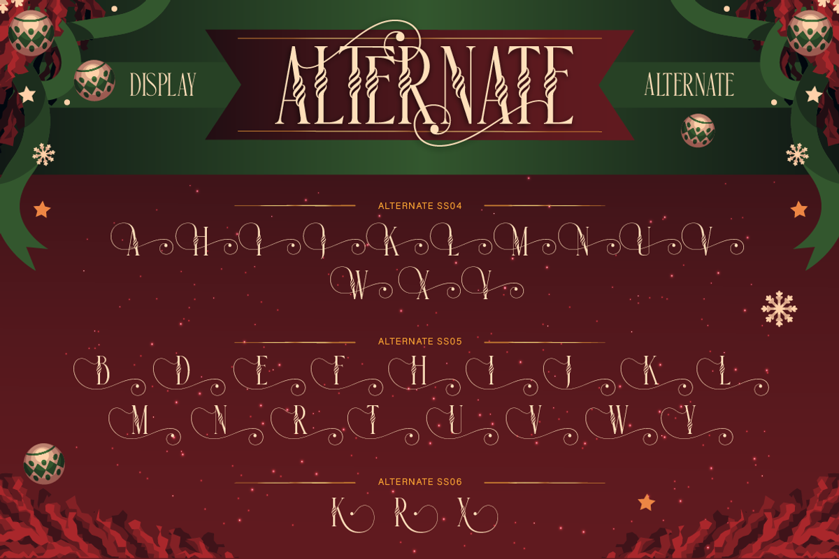 Garoland - Christmas Display Serif, a Serif Font by Burntilldead (Photo 9 of 12)