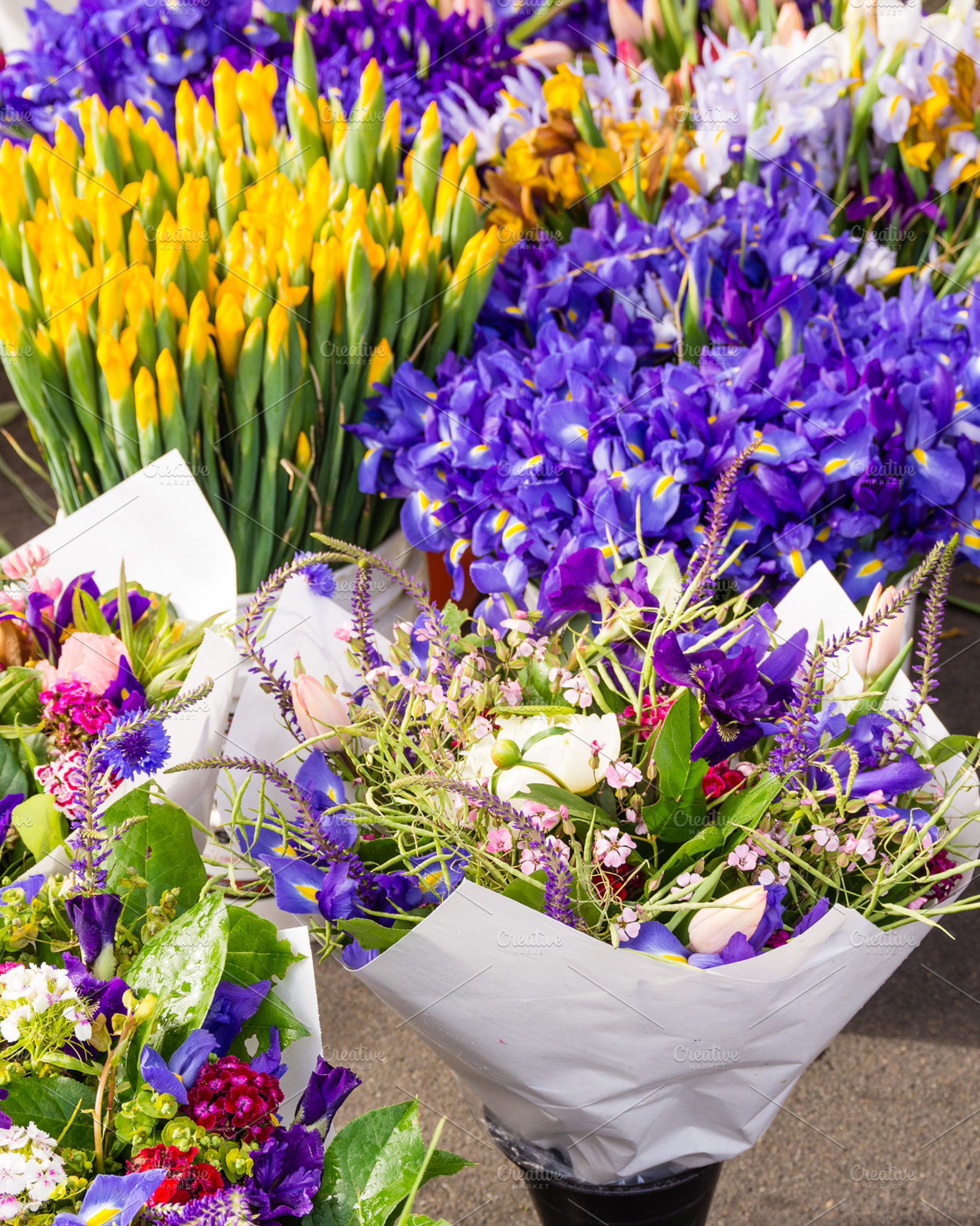 Fresh Floral Bouquets At The Market Containing Flower Flowers And Flowering
