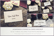 Homemade Cookies & Cards MockUp Set, a Print Template by Bobboz Store (Thumbnail 1 of 4)