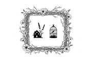 Rustic Floral Frame SVG Bundle, an Illustration by jahid234 (Thumbnail 6 of 31)