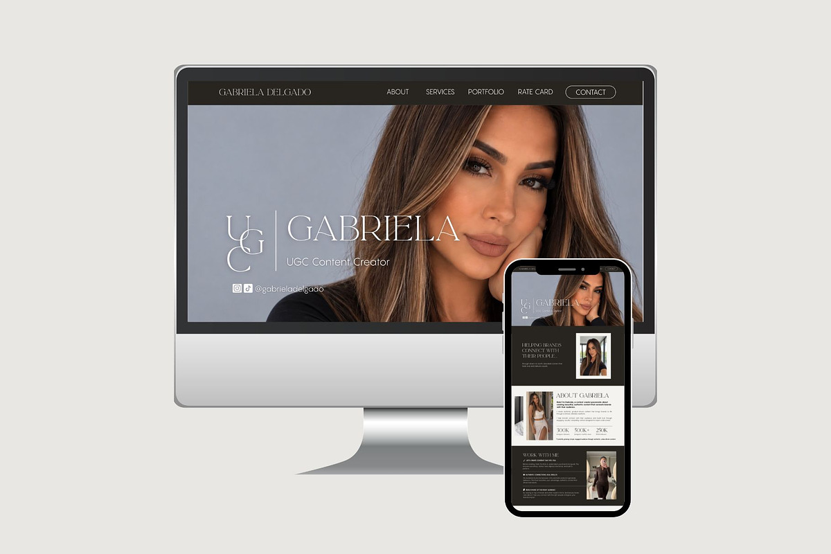 Luxury UGC Portfolio Template Canva, a Landing Page Template by Business Chic (Photo 4 of 5)