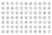 Eco, bio and organic labels icons, an Outline Icon by RevolutionizZed (Thumbnail 8 of 9)
