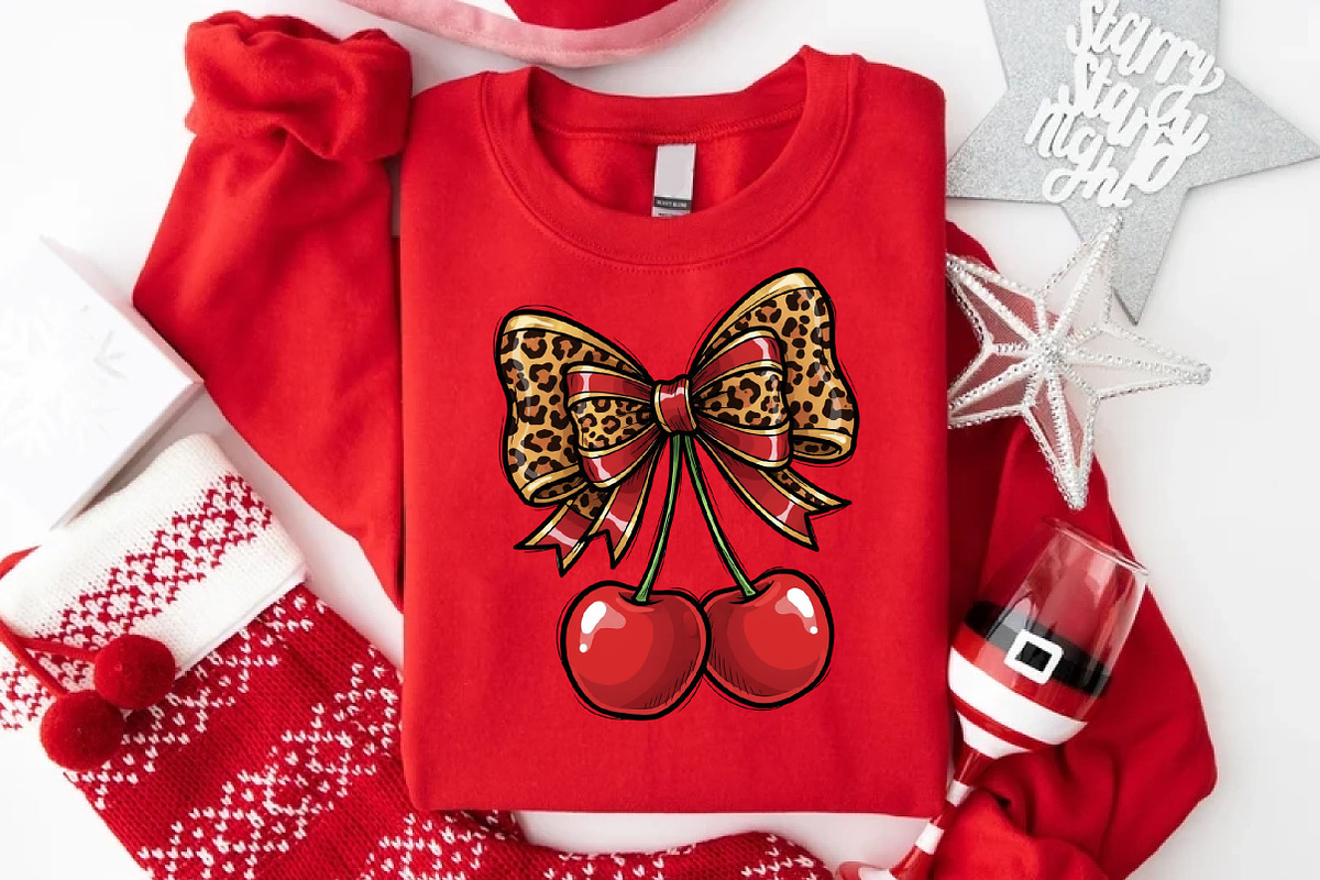 Cherry Leopard Coquette Bow Png, an Illustration by Libby Wishes (Photo 8 of 8)