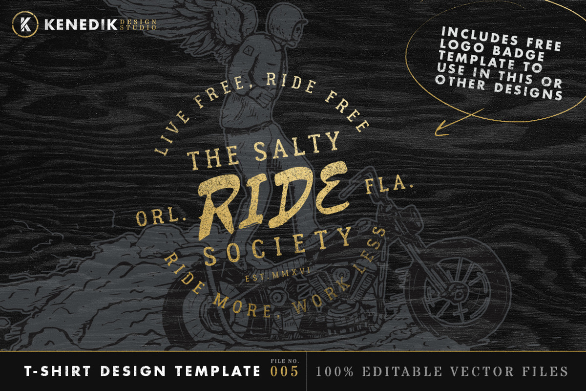 T-Shirt Design Template 005, an Object Graphic by KENEDIK DESIGN STUDIO (Photo 4 of 5)