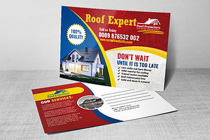 Roof Expert Postcard Design