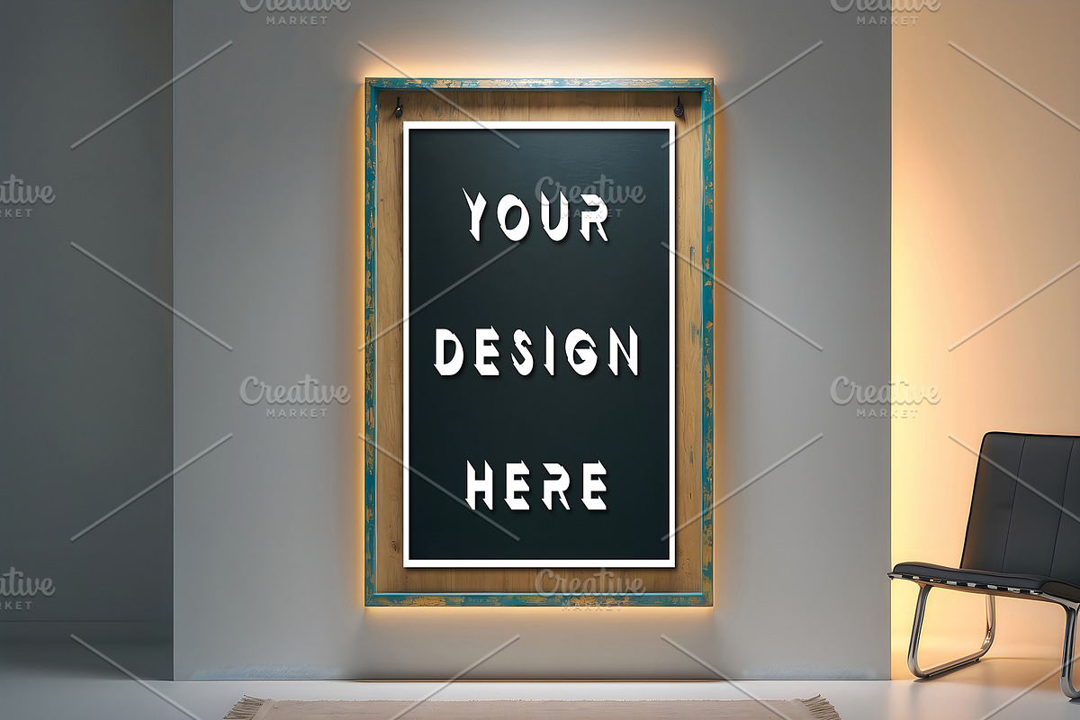 Chalkboard Frame Mockup, an Advertising Mockup by ForhadGFX (Photo 3 of 9)