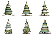 Christmas Tree Clipart, an Illustration by DreamArtGraphic (Thumbnail 3 of 5)