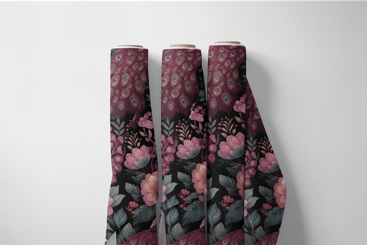 Peacock Pattern Seamless, a Decorative Illustration by Pati Charm Studio (Photo 4 of 7)