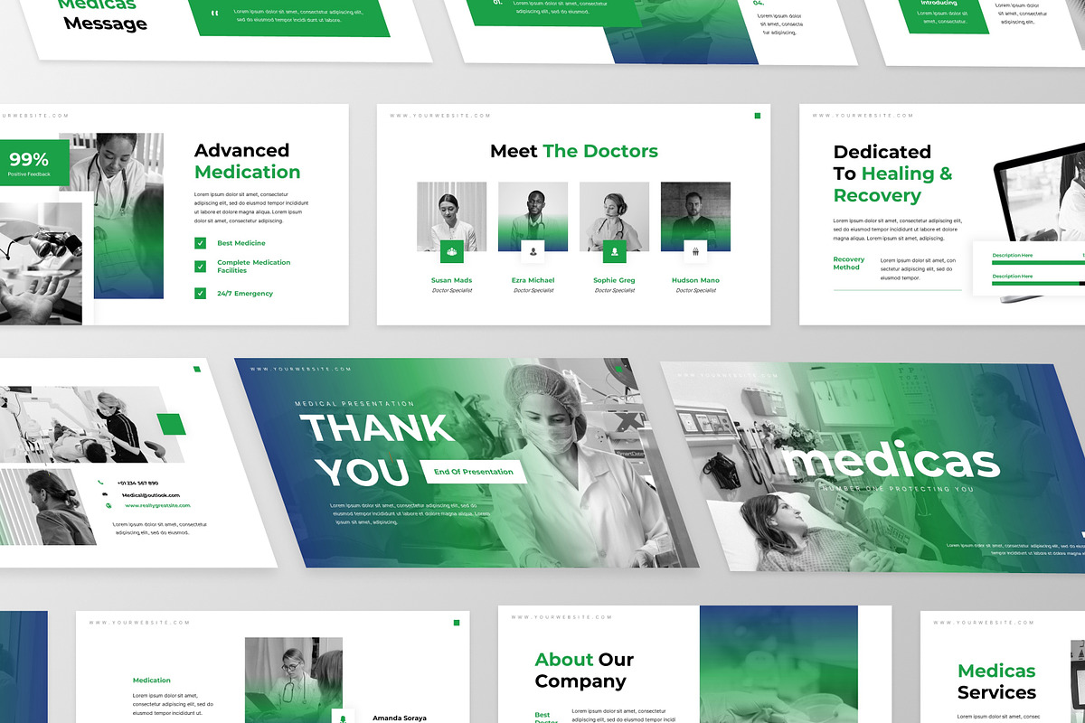 Medicas - Medical Google Slide, a Presentation Template by GraphauseProject (Photo 3 of 6)