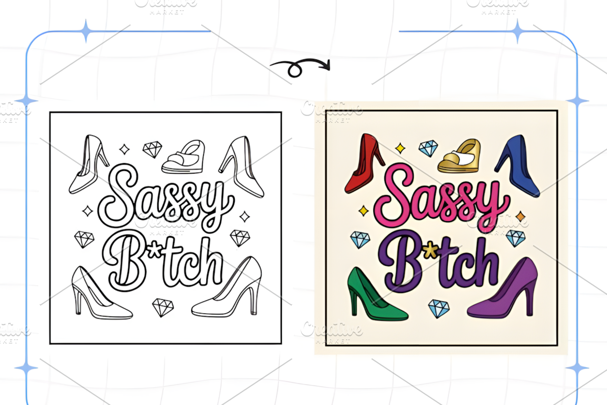 Naughty Swear Word Coloring Book, a Decorative Illustration by Ink Gallery (Photo 7 of 9)