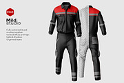 Worker Uniform With Pose Mockup, a Shirt Mockup by Mildstudio (Thumbnail 3 of 8)