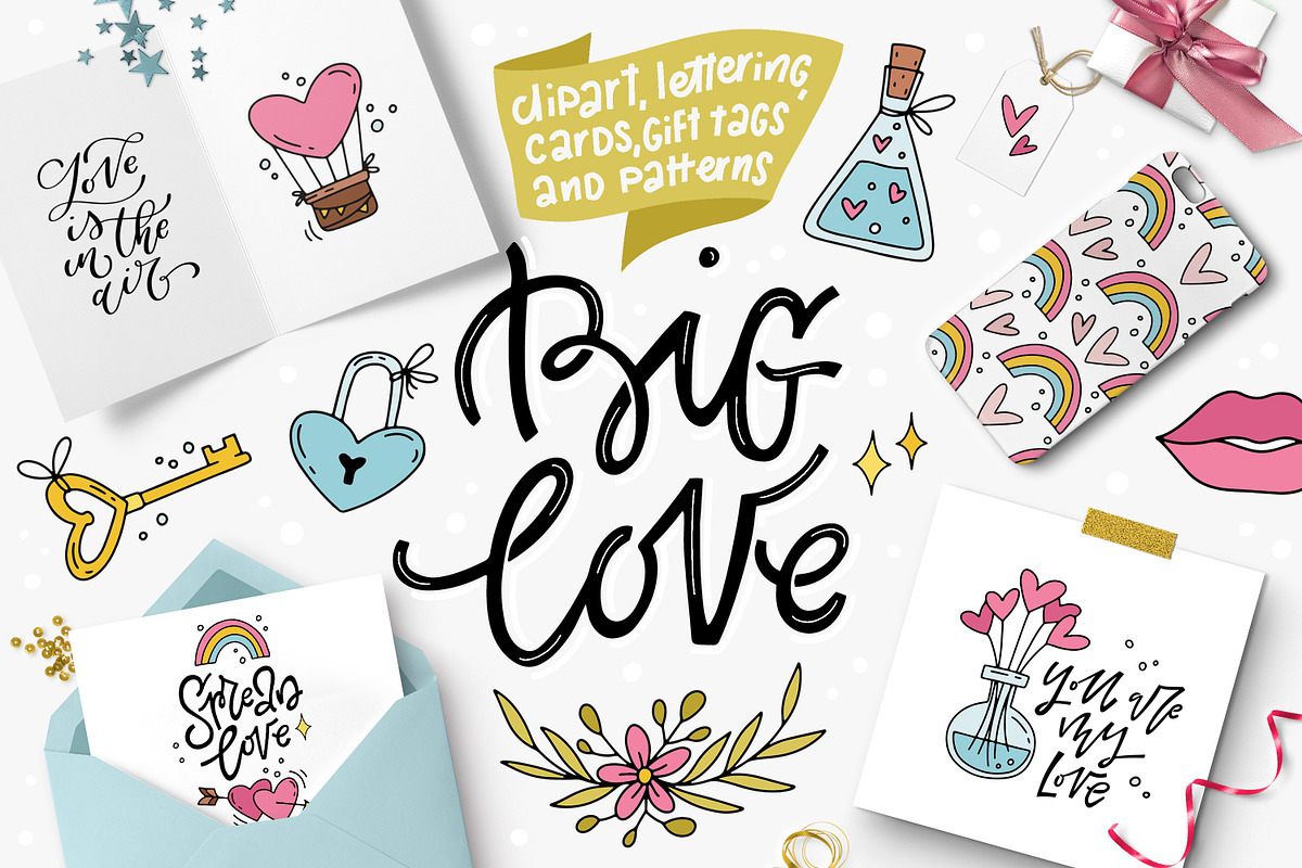 Big Love Graphics Set, a Decorative Illustration by Anna Krestiannykova (Photo 1 of 12)