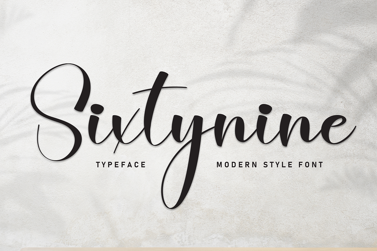 Sixtynine | Script Font, a Handwritten Font by Scratchones (Photo 1 of 8)