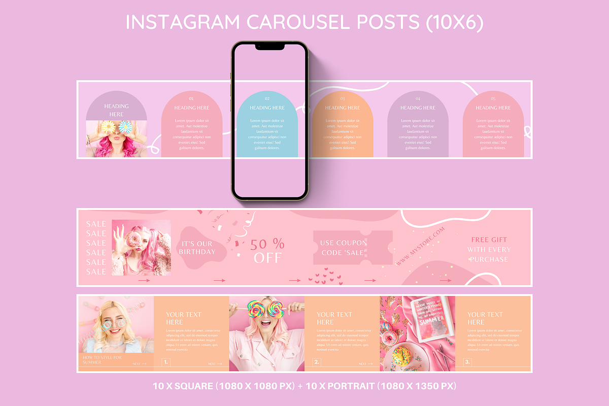 Bright Pastel Instagram Mega Bundle preview 7