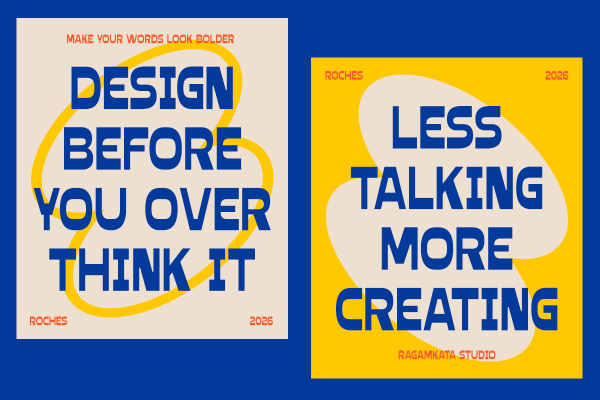 Roches - Bold Food Branding Font, a Sans Serif Font by RagamKata (Photo 3 of 10)