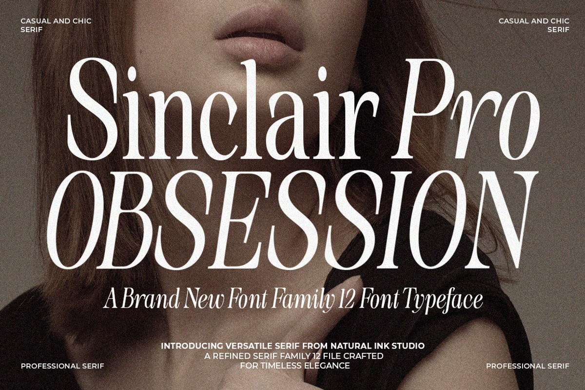 Sinclair Pro Obsession | 12 Font, a Serif Font by Natural Ink Studio (Photo 1 of 17)