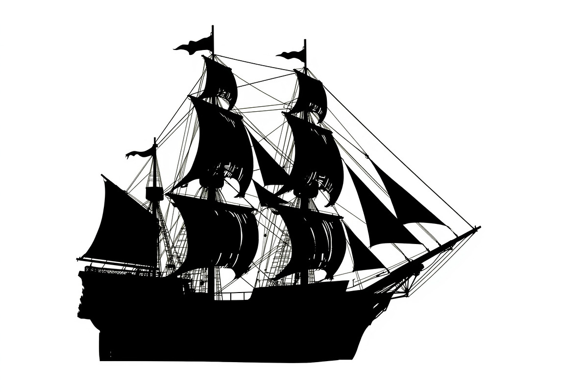 Sailboat, Cargo & Pirate Ship Bundle, an Illustration by hafijul (Photo 3 of 9)
