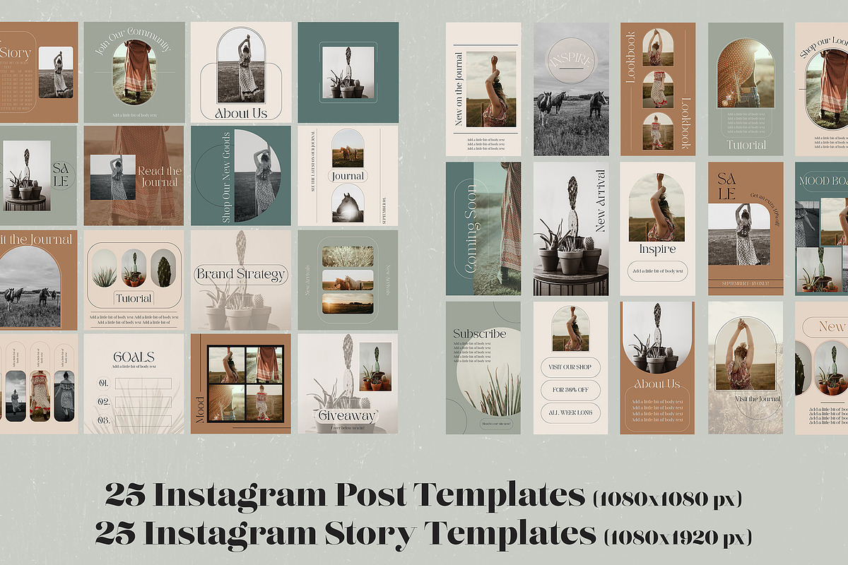 Instagram Templates for Canva, a Social Media Template by Wild Wander Collective (Photo 2 of 9)