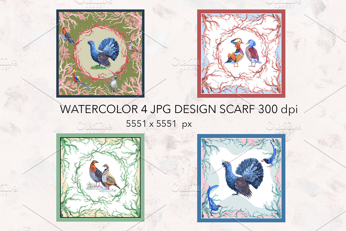 Watercolor forest birds., an Illustration by lilisavelieva (Photo 4 of 5)
