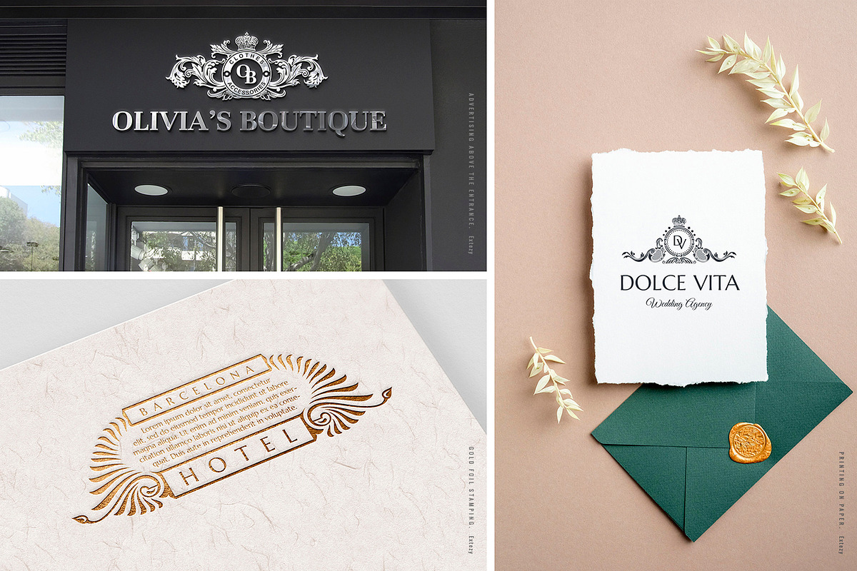 BUNDLE 100 Template Logos & Elements, a Branding & Logo Template by Decorus Extezy (Photo 2 of 16)