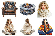 Winter Chalet Clipart Bundle, an Illustration by Daily.Designs (Thumbnail 3 of 5)