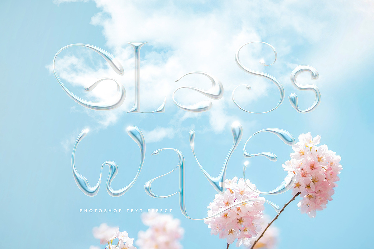 Chrome Glass Text Effect PSD, a Layer Style Add-On by Shovajit (Photo 1 of 3)