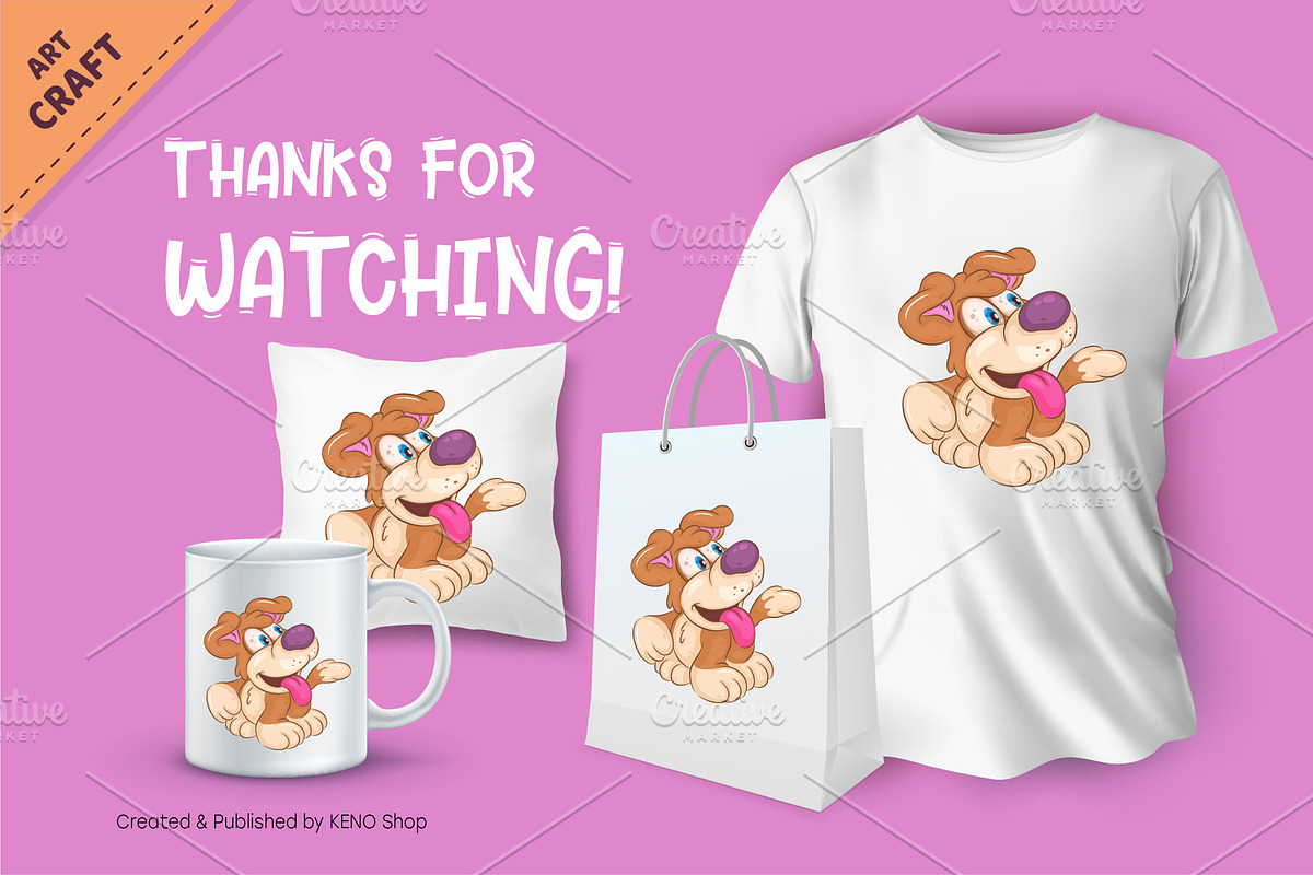 Cartoon Curious Dog. Clipart, an Animal Illustration by KENO Mascots (Photo 3 of 3)