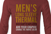 Men's Thermal Mockup Templates, a Shirt Mockup by TheVectorLab (Thumbnail 2 of 3)