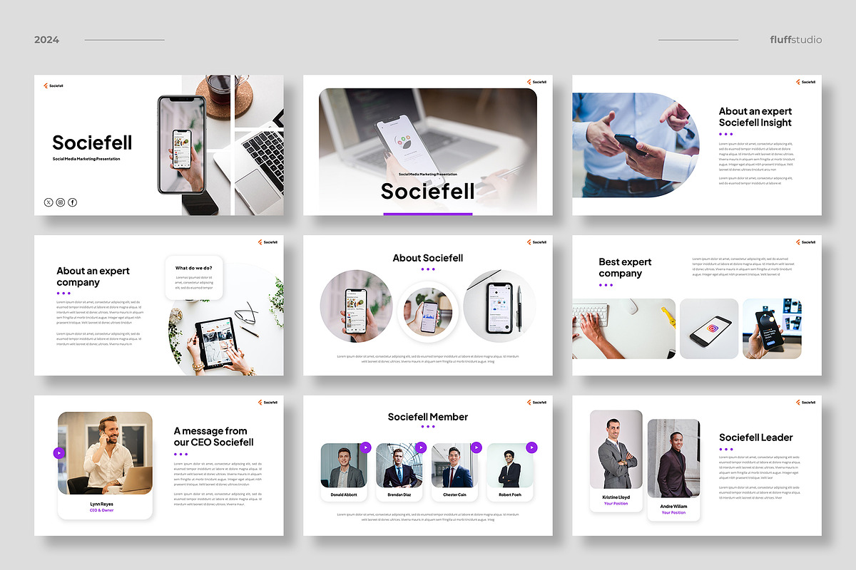 Social Media Marketing Google Slides, a Presentation Template by fluffstudio (Photo 2 of 5)