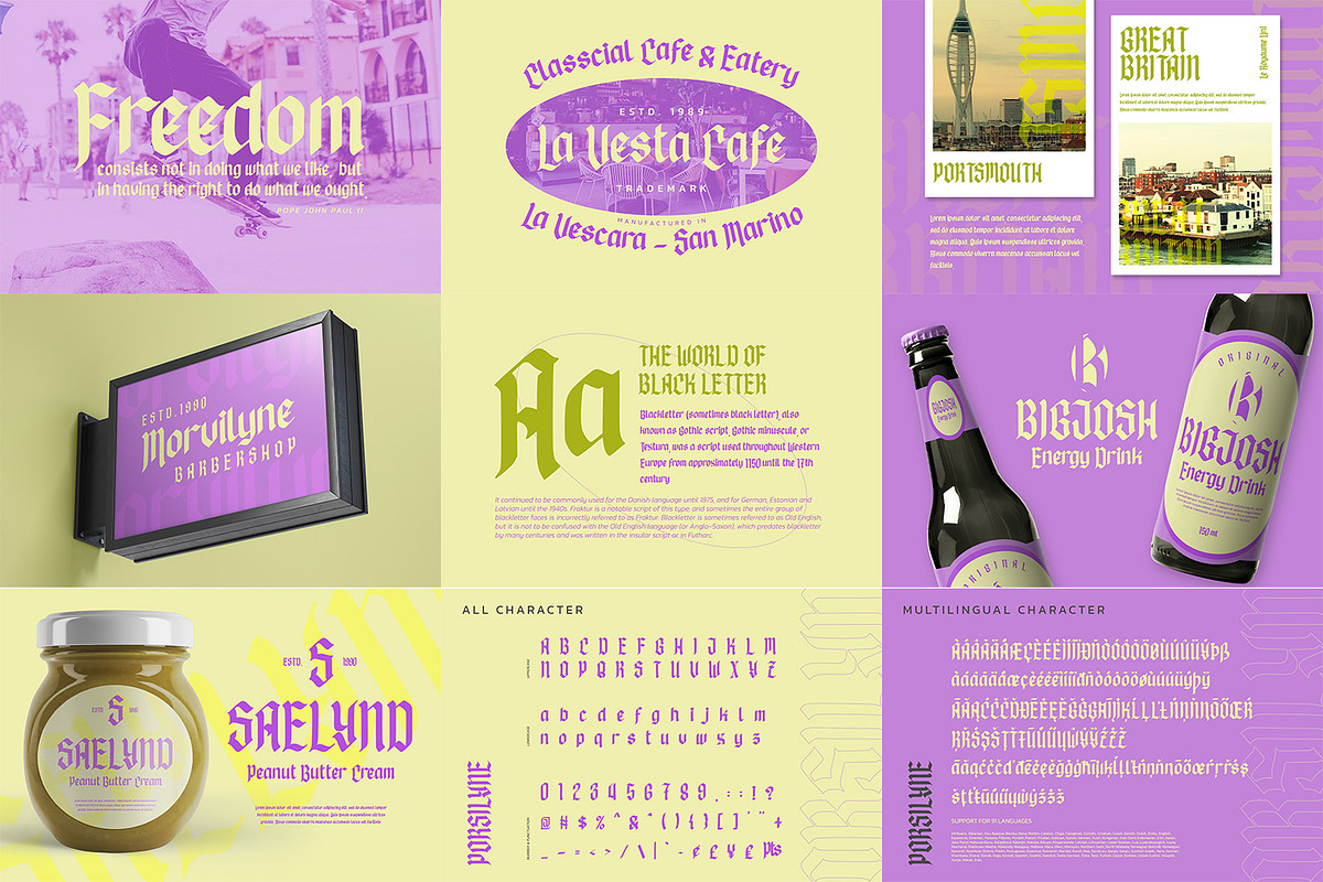 Stunning Blackletter Bundle Font, a Blackletter Font by Vintage Division (Photo 5 of 7)