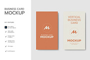 Vertical Business Card Mockup, a Product Mockup by graphypix (Thumbnail 2 of 4)