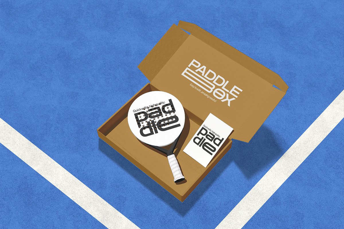 Paddle Box Mockup, a Packaging Mockup by Unerispace