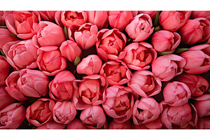 bouquet happy pink red coral ai, a Background Photo by pikepicture