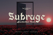 Subrage Blackletter, a Blackletter Font by TypeClassHeroes (Thumbnail 1 of 15)